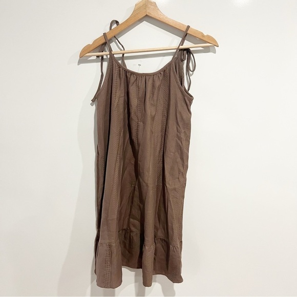 NWT Madewell Lightestspun Tie-Strap Ruffle-Hem Dress - Picture 8 of 11